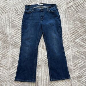 Levis Jeans Womens 16S Blue 529 Curvy Bootcut Whiskered 5-Pocket Cotton Blend